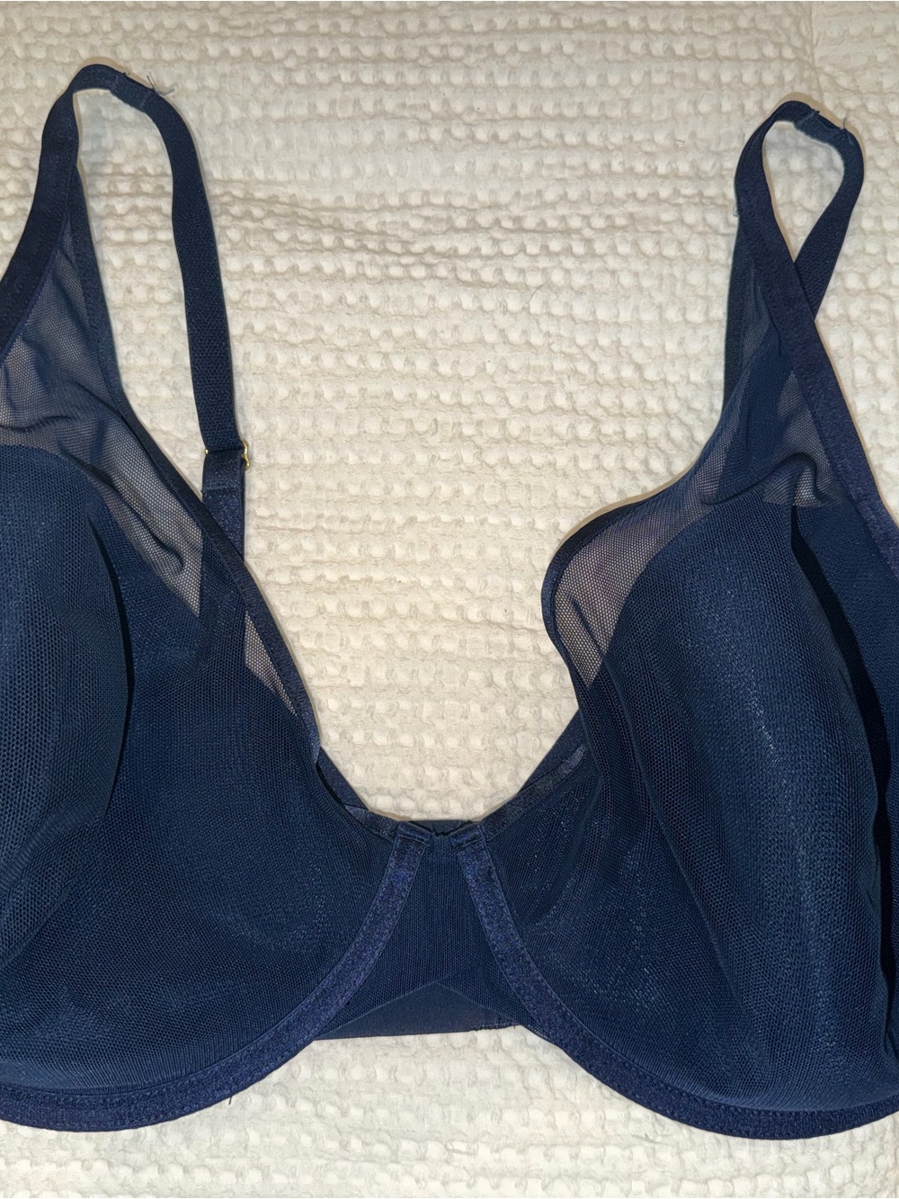 Soma Navy Sheer Underwire Bra